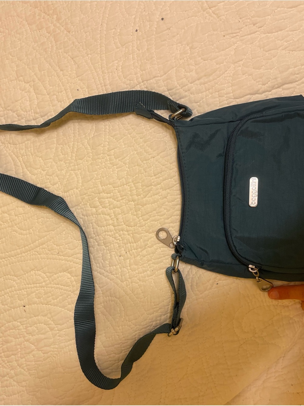 Baggallini Dark Teal Nylon Crossbody Messenger Bag